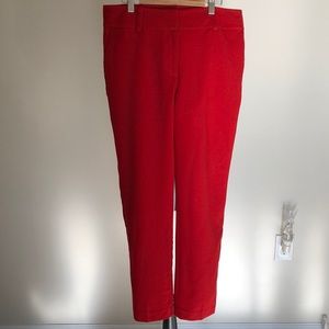 Ann Taylor Red Ankle Dress Pants
